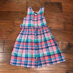 Talbots kids plaid dress size 6